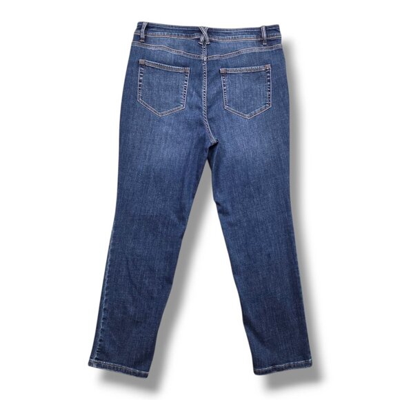 J Jill High Rise Straight Leg Jeans Womens 12 Petite - Picture 5 of 9